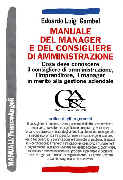 Manuale del manager e del consigliere di amministrazione