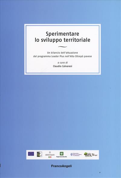 Sperimentare lo sviluppo territoriale