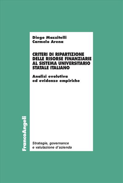 Criteri di ripartizione delle risorse finanziarie al sistema universitario statale italiano