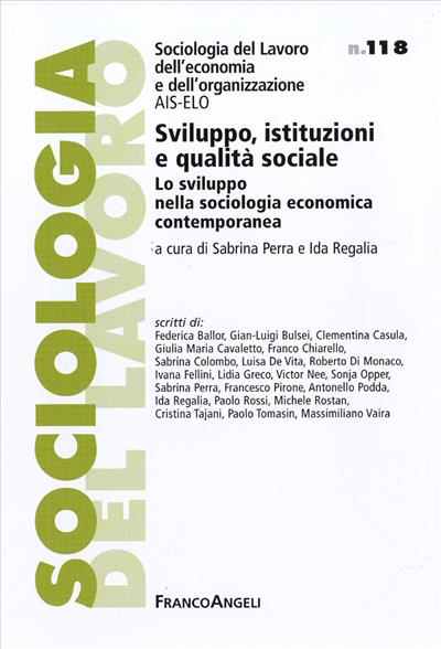 Sviluppo, istituzioni e qualità sociale.