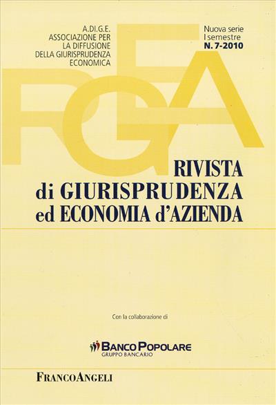 Rivista di Giurisprudenza ed Economia d'Azienda n. 7 - 2010