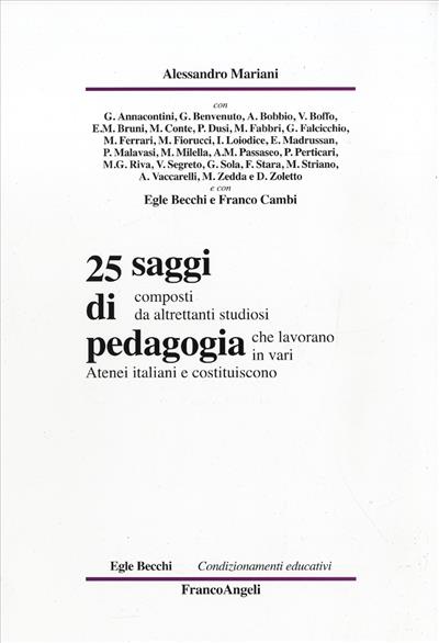 Venticinque saggi di pedagogia