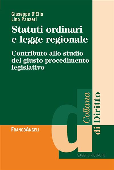 Statuti ordinari e legge regionale.