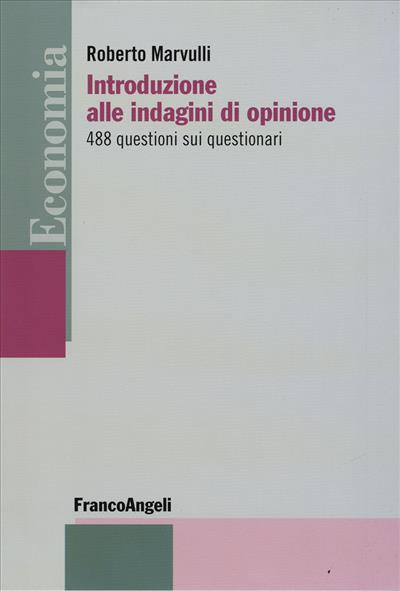 Introduzione alle indagini di opinione