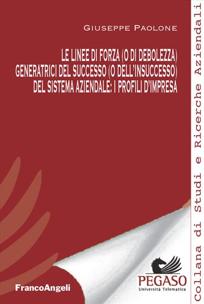 Le linee di forza (o di debolezza) generatrici del successo (o dell’insuccesso) del sistema aziendale: i profili d’impresa