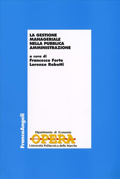 La gestione manageriale nella pubblica amministrazione