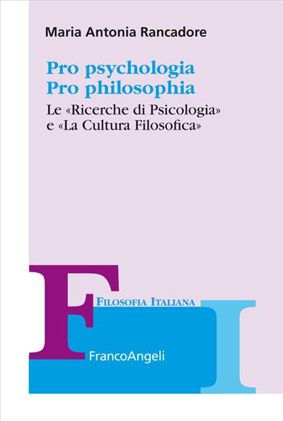 Pro psychologia. Pro philosophia.