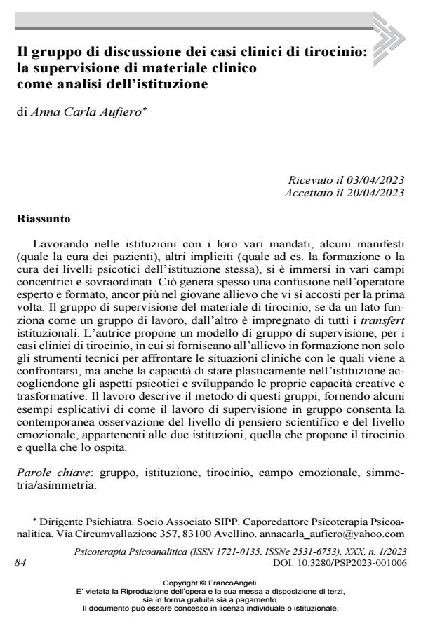 Anteprima articolo