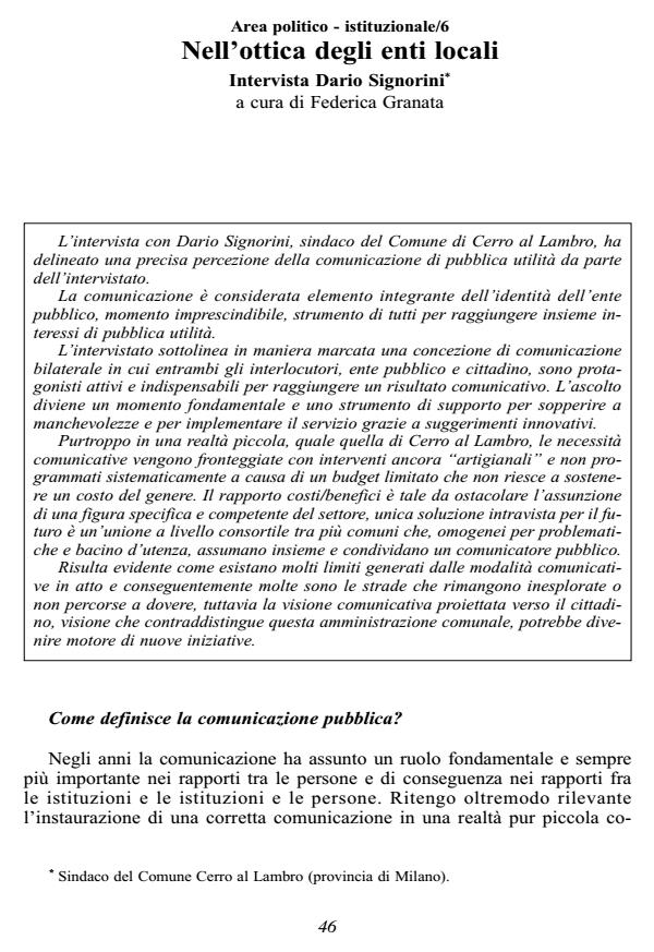 Anteprima articolo