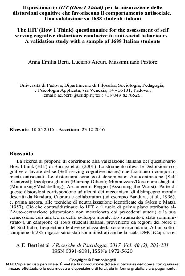 Anteprima articolo