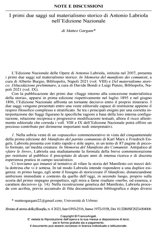 Anteprima articolo