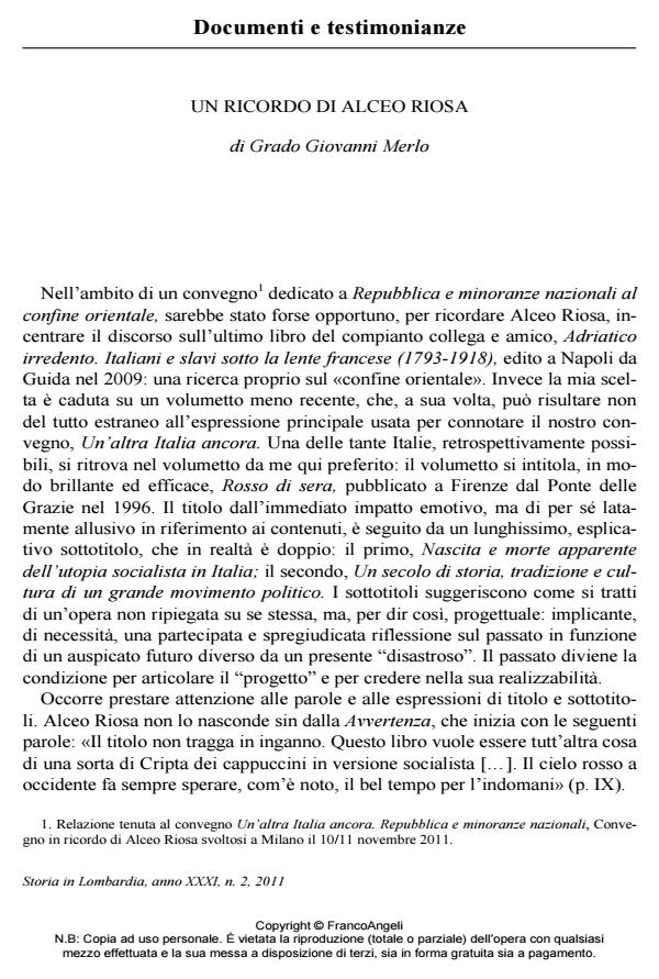 Anteprima articolo