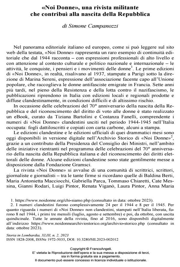 Anteprima articolo