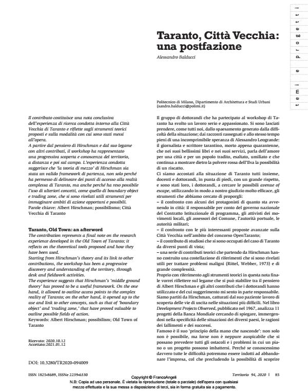 Anteprima articolo